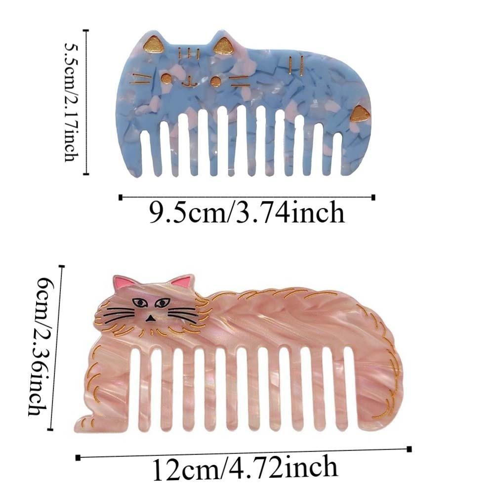 Acetate Makeup Comb Cat Hairdressing Combs Creative Acetic Acid Comb  Barber Shop Salon