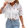 Stile Europeo Moda Donna Versatile Elegante Camicetta Casual Vacanza Festa