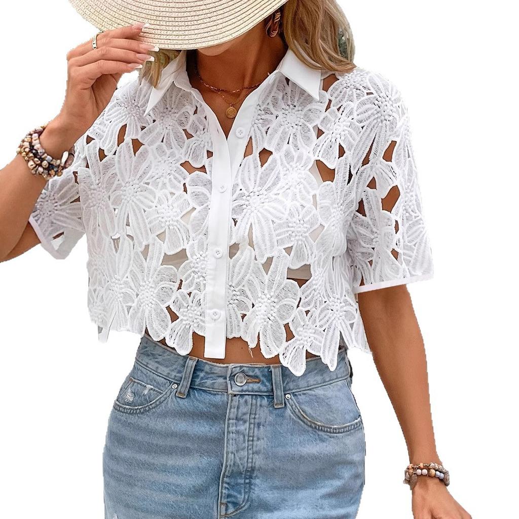 Stile Europeo Moda Donna Versatile Elegante Camicetta Casual Vacanza Festa