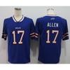 Buffalo Bills NFL Football Jersey 17 Josh Allen 27 Stefon Diggs 14 Isaiah Whitehead Authentic Style Fan Wear