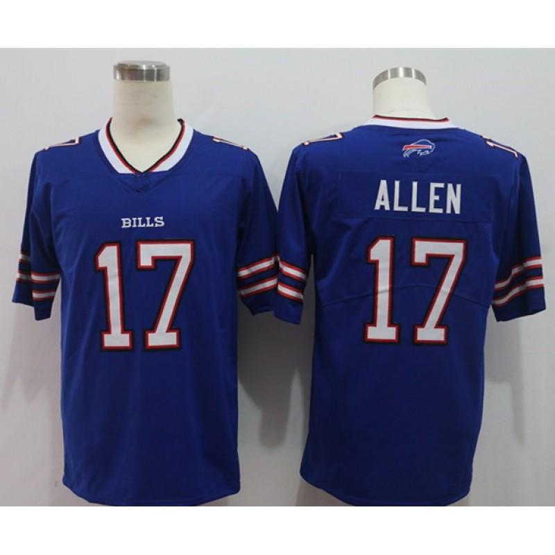 Buffalo Bills NFL Football Jersey 17 Josh Allen 27 Stefon Diggs 14 Isaiah Whitehead Authentic Style Fan Wear