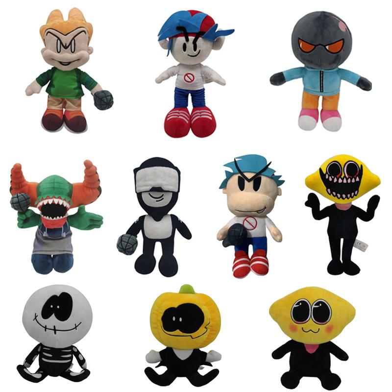 1pz 20-26cm Friday Night Funkin Peluche Skid Pump Friday Whitty Boyfriend Peluche Morbido Ripieno Ditto Peluche Giocattoli Bambini Bambini