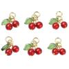 6 Pack Jewelry Charm Cherry Jewelry Pendant Cherry Bracelet Pendant Jewelry Finding Jewelry Accessories for Bracelet