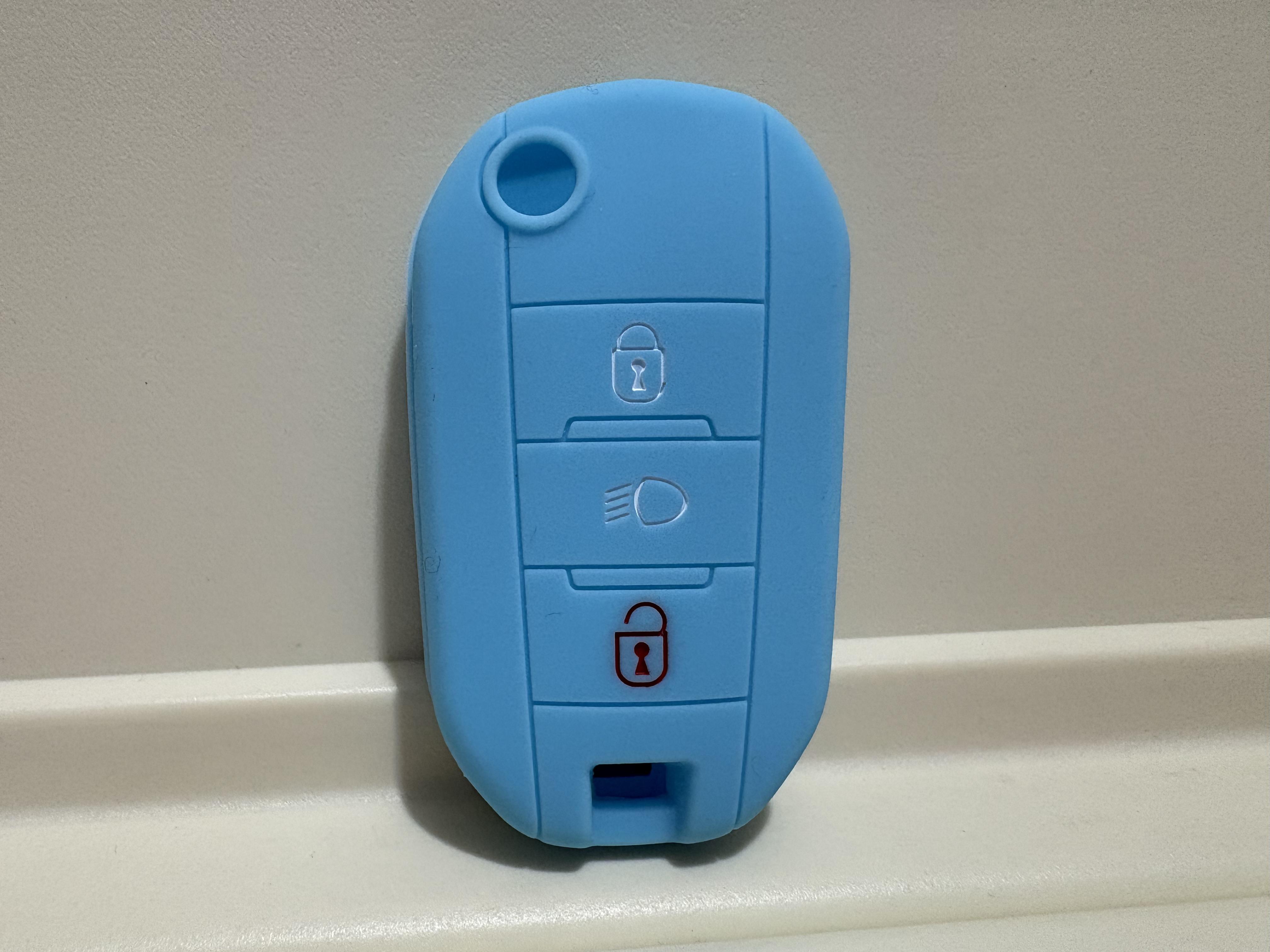 

Silicone Key Cover Case For Peugeot 3008 208 308 RCZ 508 408 2008 407 307 4008 Flip Remote Shell Protected For Citroen C4L Auto небесно-голубой