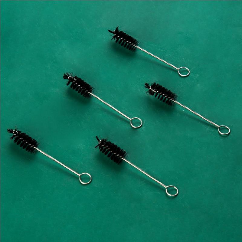 304 Stainless Steel Nylon Cleaning Brush for Baby Bottles & Test Tubes - Soft Spiral Bristles