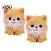 Display Box Collectibles 2Pcs Mini Dog Figurines Cute Resin Puppy Miniature Animal Figures Small Adorable Statue Decorations Ornaments for