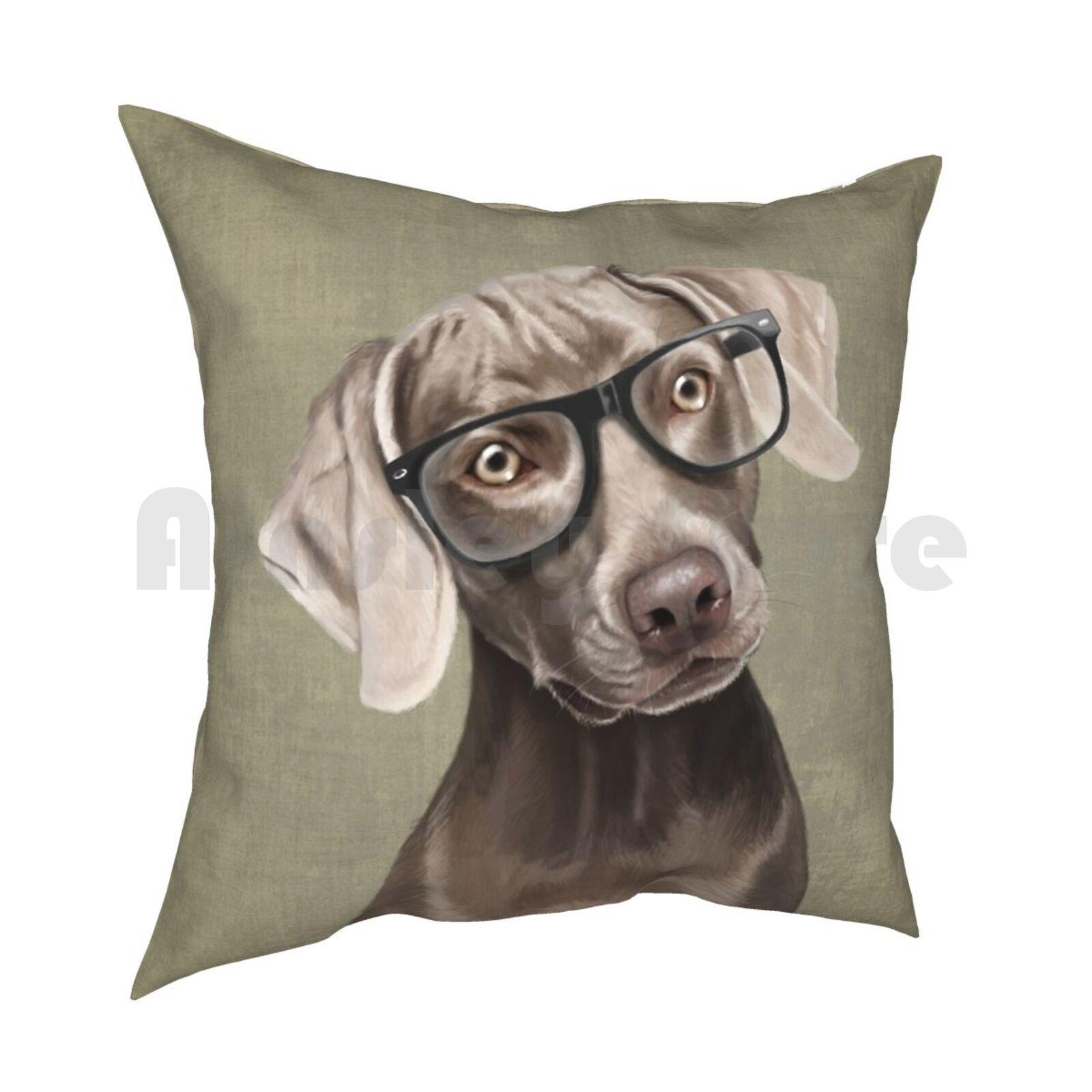 Mr Weimaraner Pillow Case Printed Home Soft Throw Pillow Pet Dog Cute Weimaraner Weimaraner Art French Weimaraner 30x30cm 12x12in