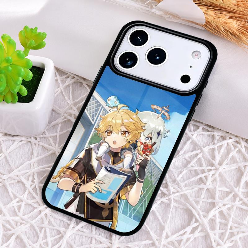 Genshin Impact Albedo Phone Case for iPhone 17 Air 16 15 11 12 14 13 Pro Max Shockproof Cover