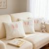 Cartoon Easter Bunny Pillow Cover Soft Rabbit Pattern Pillowcase Throw Pillow Cover  Easter Party