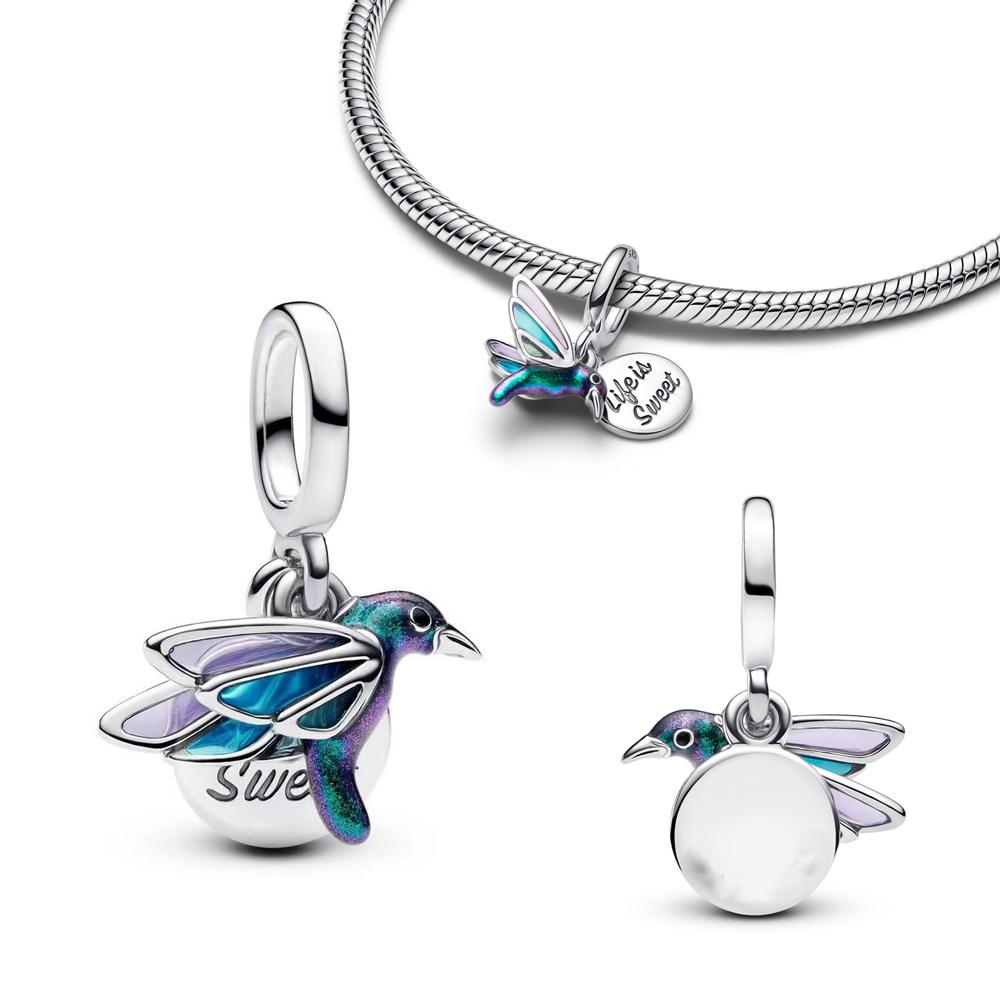 New 925 Silver Beauty Of Spring Series Magpie Butterfly Bees Charm Fit Original Bracelet Accessories Women Jewelry