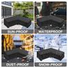 Abdeckung für L-förmige Sofas und Liegen für die Terrasse, wasserdicht, strapazierfähig, für den Außenbereich, Garten, Schnittsofa, Möbelabdeckung, Schutz, unkompliziert