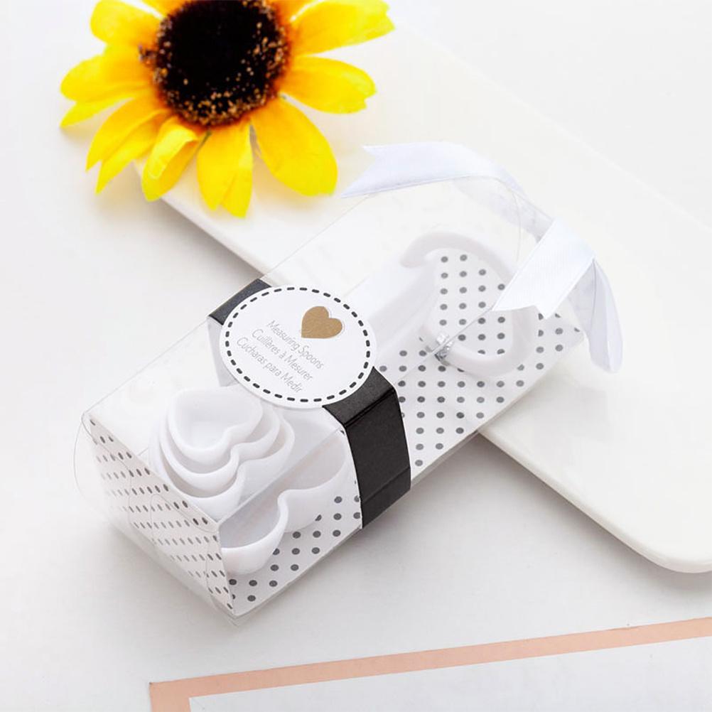 Heart-Shaped Measuring Spoon Plastic Dessert Spoon For Coffee Tea Cappuccino Ice Cream Stirring Flatware