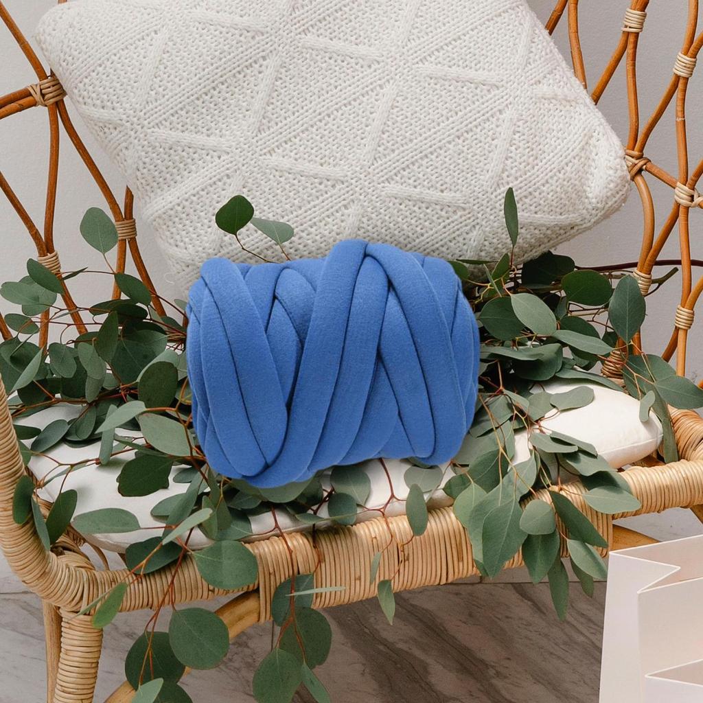 0.55lbs Chunky Yarn Bulky Yarn Thick Hand Knitting Tube Yarn Giant Yarn for Arm