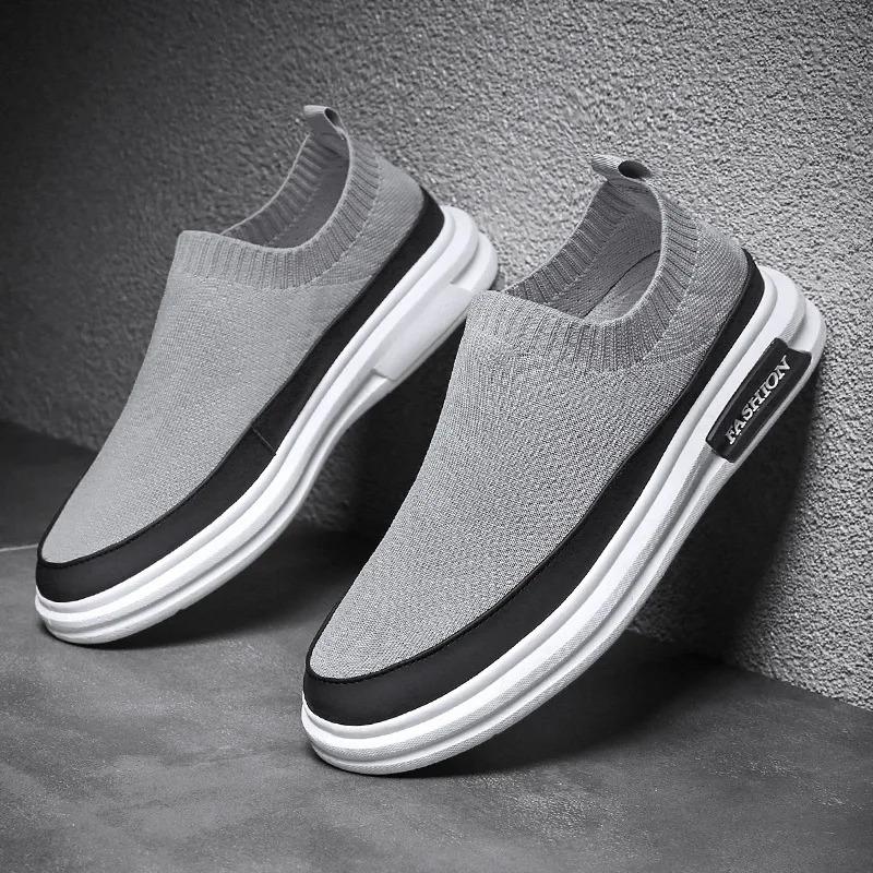 Fashion Men Shoes Classic Comfort Socks Shoes Mesh Breathable Casual Oes New Men's Sneakers Light Sport Running Shoe Soft Driving Shoes