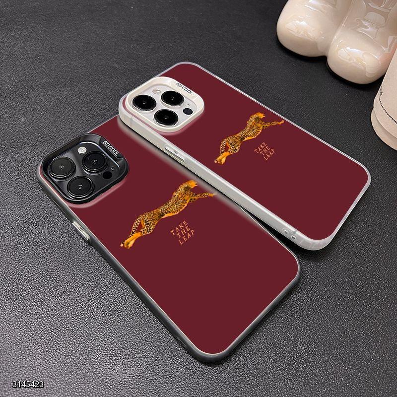 TAKE THE LEAP Fashion Leopard Phone Case For iPhone 17 16 Pro Max 15 14 13 mini 12 11 16E Plus 17Air 2026 inspiring Case