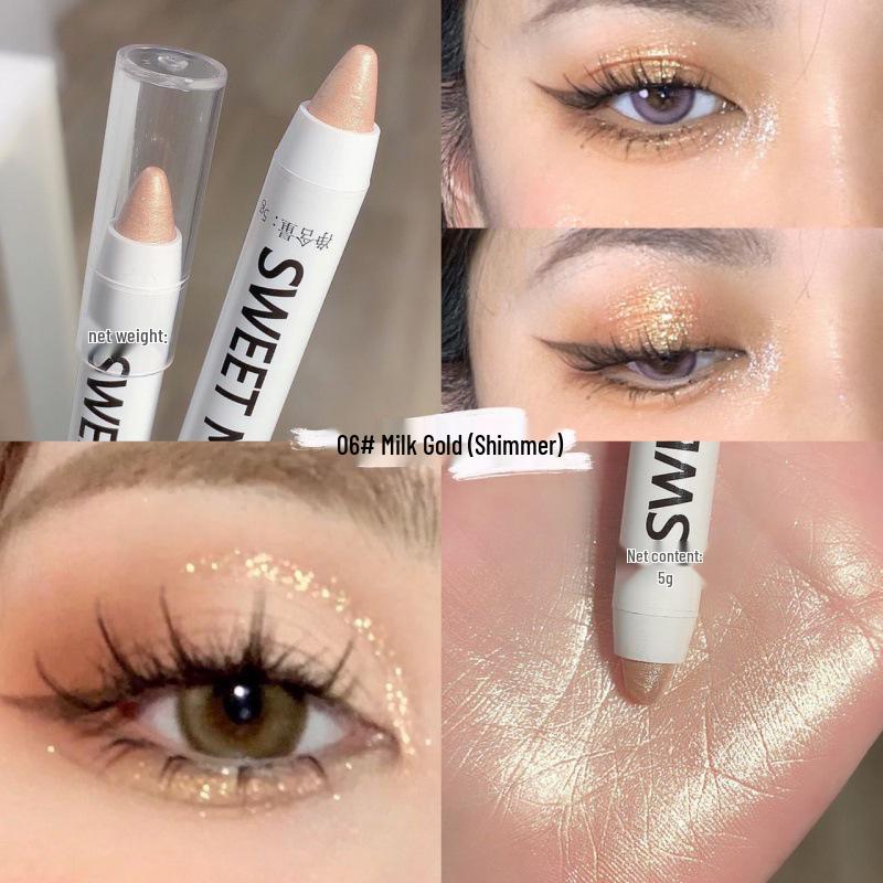 

Водостойкий матовый хайлайтер-карандаш Sweet Mint «Шелкопряд» - Перламутровый осветлитель для глаз и супер-сияющая палочка-тени для век