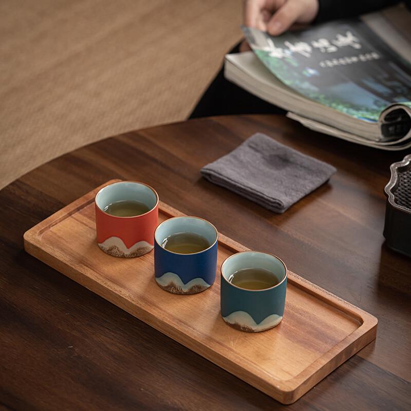 SUSHI CERAMICS Hand-Painted 'Qianli Jiangshan' Kung Fu Tea Cup Set