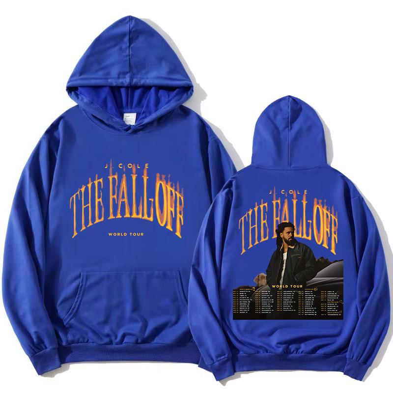 THE FALL OFF Welttournee 2026 Hoodies J. COLE Rapper Design Grafik Sweatshirt Unisex Streetwear Locker Fleece Kapuzenpullover