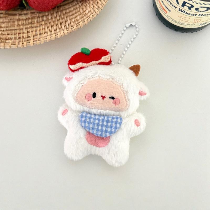 Cute Soft Cute Lamb Pendant Cute Bag Pendant Charms Car Keyring Accessories For Girl Kawaii Gift