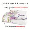 2/3pcs Hummingbird Bedding Set Animal Duvet Set Kingfisher Quilt Cover Bedroom Decor Guest Room 2D Pink Floral Flat Print