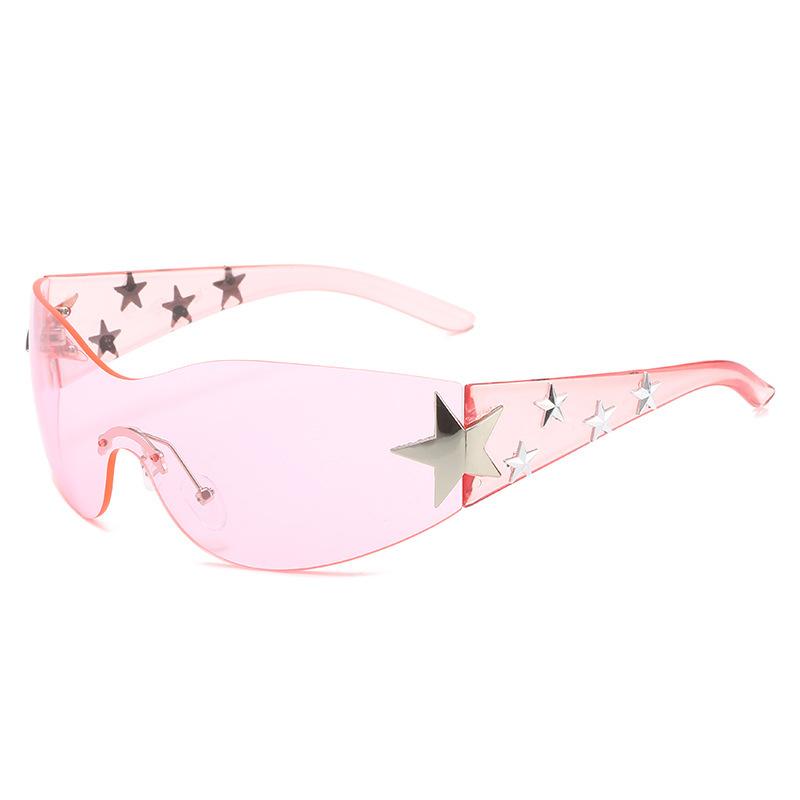 New Y2K Sport Sunglasses Women Men Pentagram Fashion UV400 Sun Glasses Outdoor Cycling Eyewear Oculos De Sol