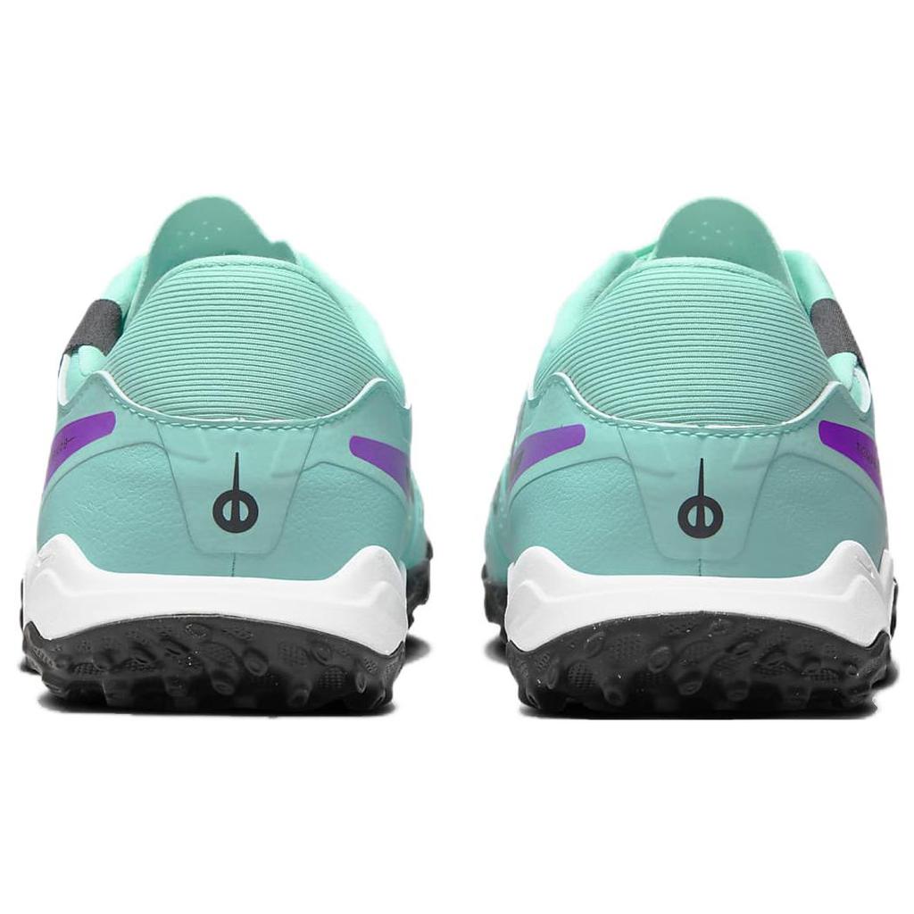 Nike Tiempo Legend 10 Lace Up TF Turf Artificial Turf Cow Leather Soccer Shoes Unisex Green Purple DV4342-300