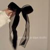 Velvet Bow Streamer Hair Clips French Vintage Style Women Mesh Elegant Fairy Barrettes Luxury Pins Daily Fashion Accessories
