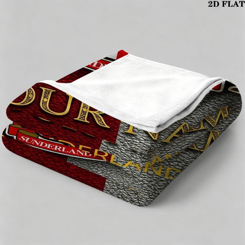 1PC Sunderland A.F Custom Name Patterned Flannel Blanket Suitable For All Seasons for Home Decor Warmth and Comfort Gifts Holiday Present