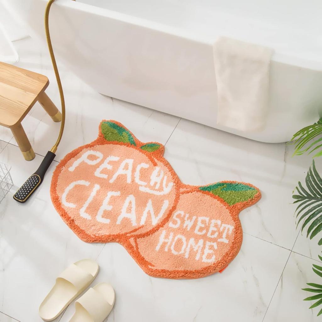 Cartoon Fruit Door Mats for Entrance Door Fluffy Plush Doormat Non Slip Water Absorbent Bathroom Carpet Rugs Hallway Floor Mats