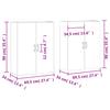 Wall Cabinets 2 pcs. White 69.5 x 34 x 90 cm