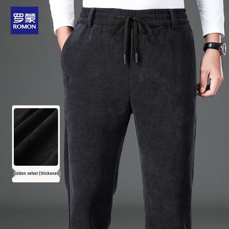 

Luomeng Men s Thick Corduroy Straight-Leg Business Casual Pants 5XL