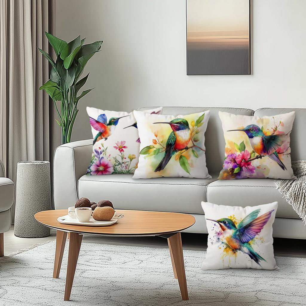 Hummingbird Cushion Covers Pillowcase Fantasy-Inspired Decor For Your Home Sofa Cushion Cover Living Room Bed Car Decor