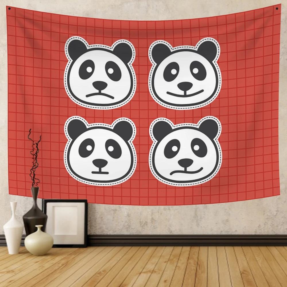 Китайский панда милый декоративный гобелен домашний декор стены офис гостиная гобелен — фото 17