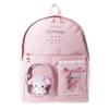 Sanrio Characters Daypack, 41cm H X 28cm W X 14cm D, Polyester Check Pattern, with Stuffed Animals, 17L Capacity (My Melody)