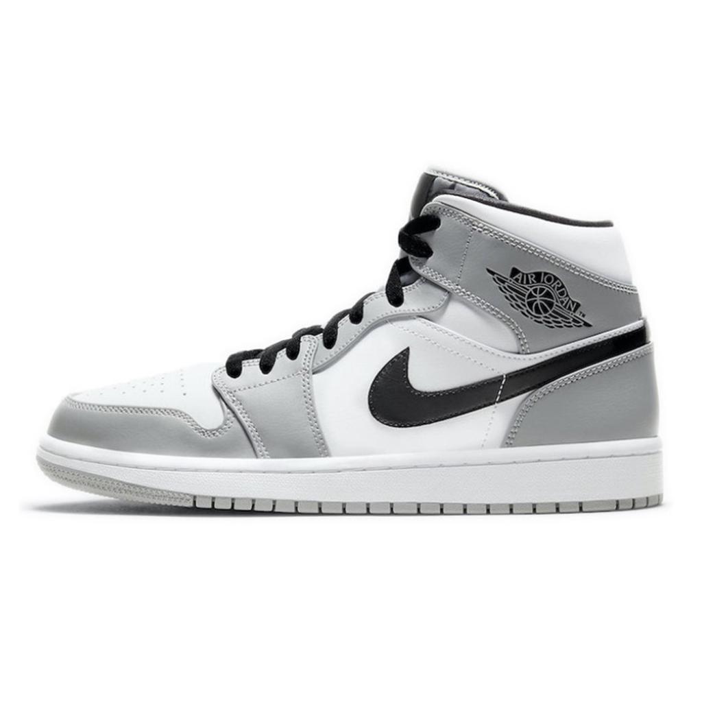 Jordan Air Jordan 1 Dämpfung Mid-Top Vintage Basketballschuhe Herren Schwarz Weiß 554724-092(Team252-)