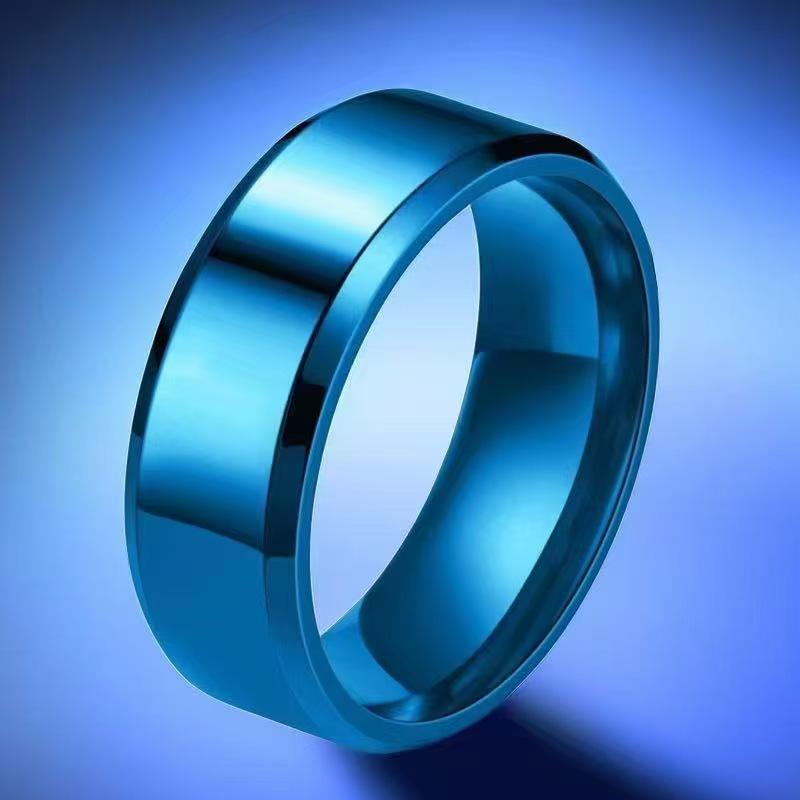 Men's Purple Titanium Steel Hip-Hop Ring - High-End, Unique, Stainless Steel Jewelry 