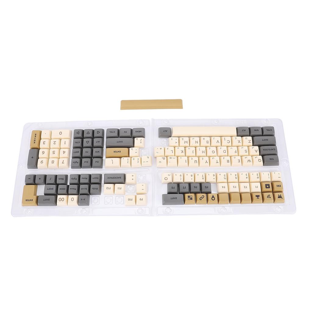 XDA Profile Keycaps 125 Retro PBT Key Cap Cover Set Dye Sublimation Keycaps for Mechanical Keyboard Opaque