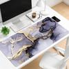 Marble Gold Foil Liquid Large Desk Mat Non Slip Rubber Gaming Mouse Pad Stitched Edge Aesthetic Office Laptop Desktop Decor