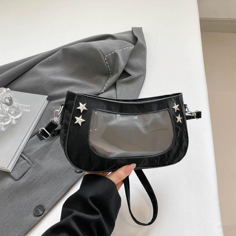 

Summer popular new niche design single shoulder messenger bag versatile casual trend crescent bag women чорний