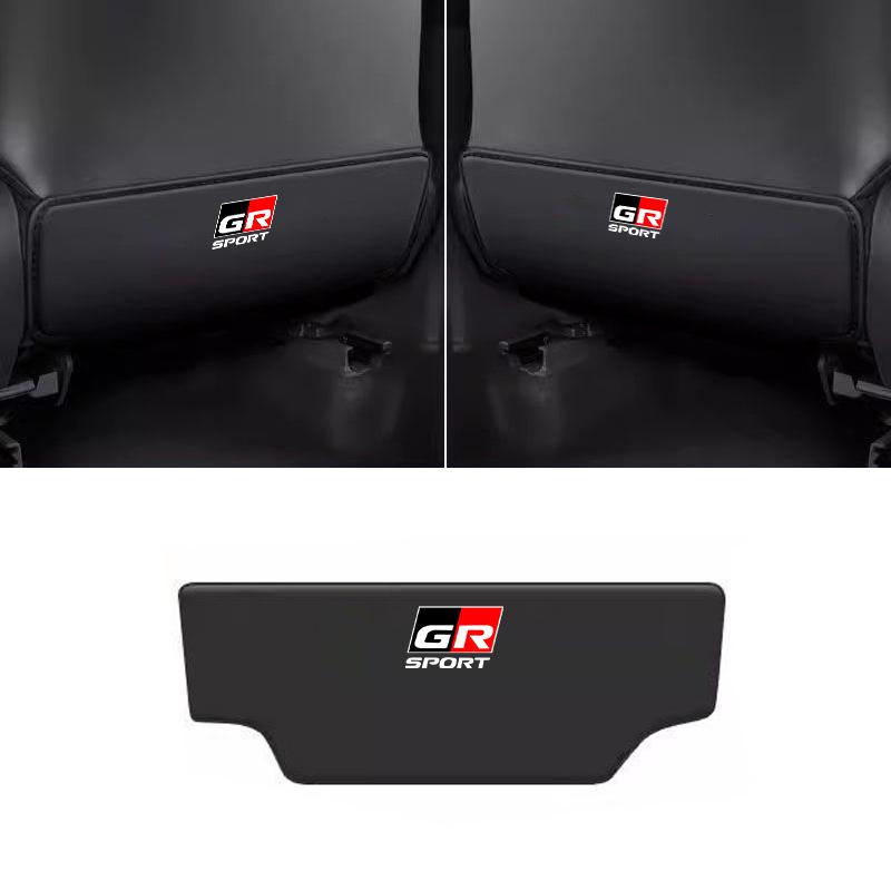 1pcs Car Seat Back Anti Kick Pad Mats Cover For Toyota GR GAZOO RACING Sport Corolla Yaris RAV CHR Camry Auris Auto Accessories