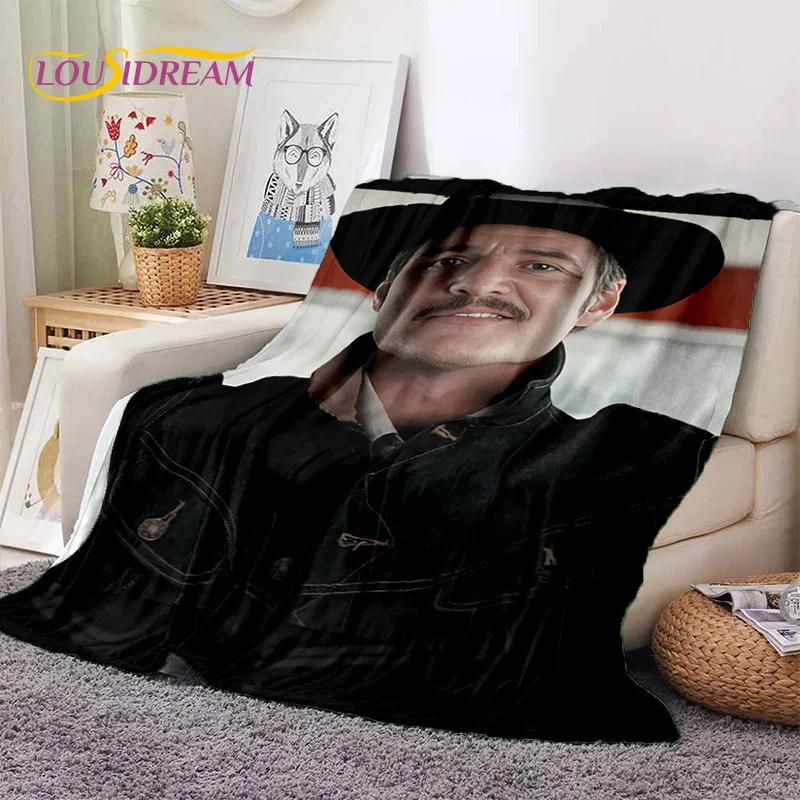 Jose Pedro Pascal Actor Star Soft Flannel Blanket for Beds Bedroom Sofa Picnic,Throw Blanket for Cover Outdoor Leisure Nap Gift