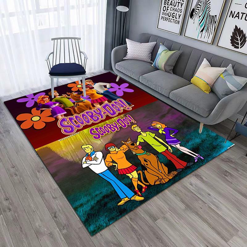 Halloween cartoon comedy adventure movie Scooby-Doo carpet is suitable for living room and bedroom doormats office balcony decorative carpet V3