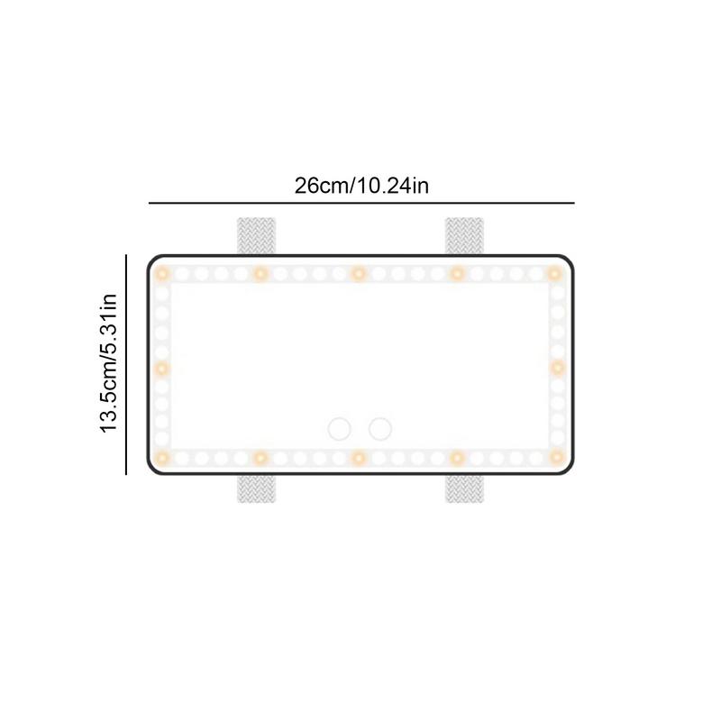 LED Makeup Mirror For Car Vanity LED Light Auto Mirror USB Charging Rearview Mirror Cosmetic Mirror For Mini Cars Trucks SUVs
