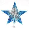 Multicolor 3D Hollowed-Out Star Christmas Tree Topper - Plastic Ornament