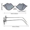 Retro Metal Ocean Lens Small Frame Women Sunglasses Lips Shape Vintage Style UV Protection