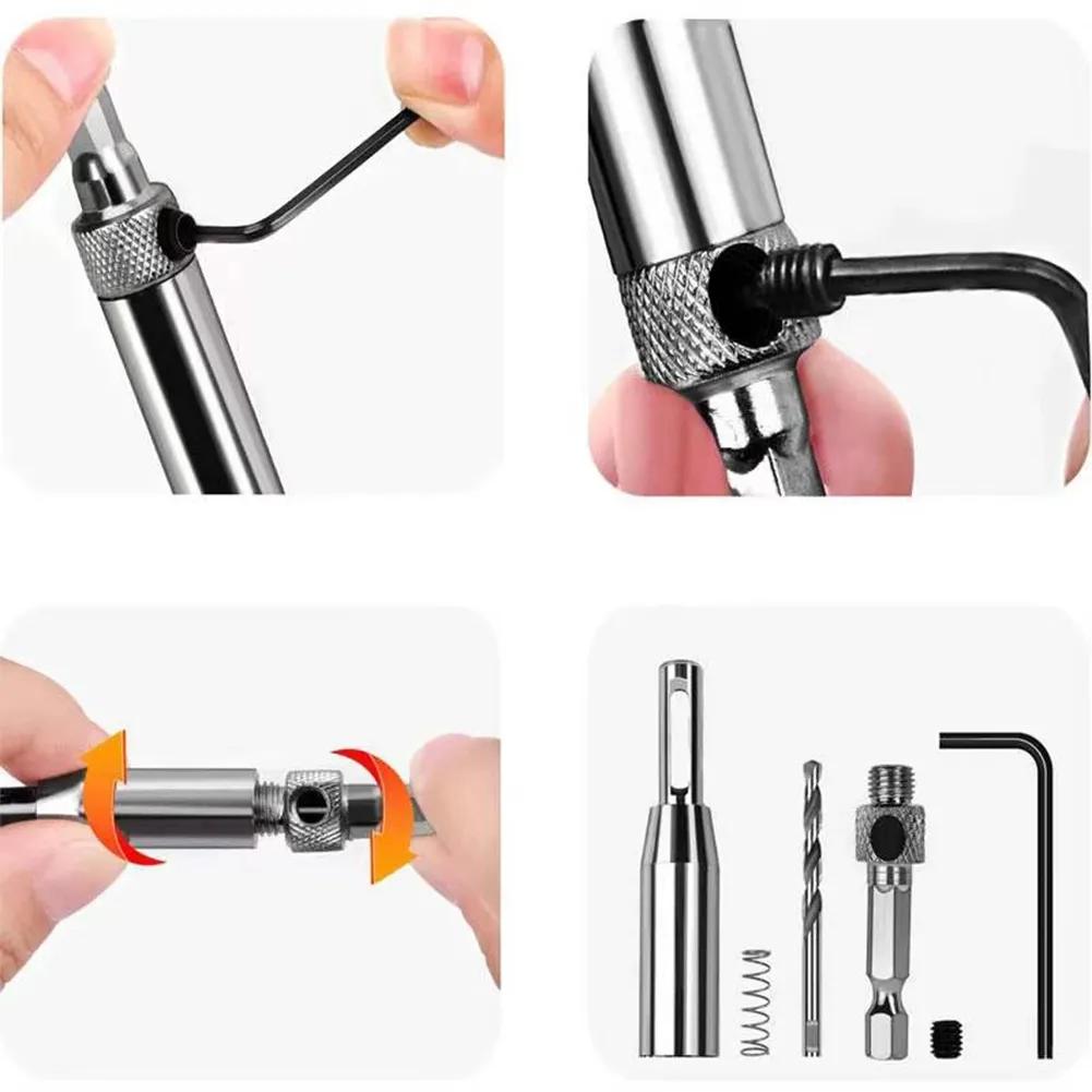 3/4/7pcs Self Centering Hinge Drill Bits Door Window Cabinet Cupboard Hinge Drilling Holes Cutter Woodworking Center Drill Bits