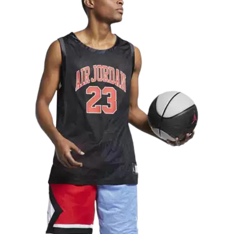 Jordan Basketball Jerseys Men's Black Moderate Straight Fit CZ2500-010