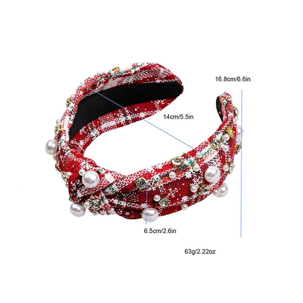 Crystal Top Knot Headwear Beaded Head Hoop Luxury Christmas Wide Headbands  Women