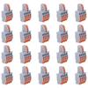 20Pcs Wire Connector 1 In 4 Out PushType Splitter Conductor Terminal Block Electrical Parts(Orange )
