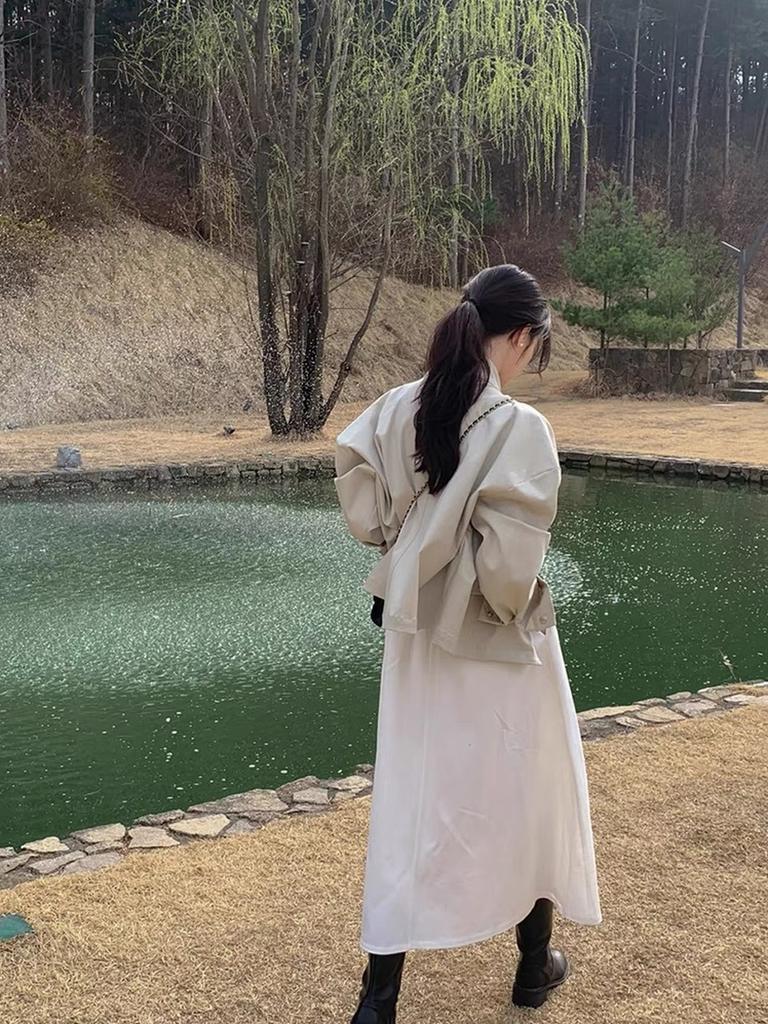 Korean Chic Spring/Autumn Oversized Loose Fit Riding Jacket for Women